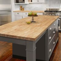 Offre Spéciale de boucher de comptoir peint aux UV avec dessus de table en bouleau Reshine