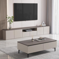 Ensemble de meubles de salon modernes, meuble TV, meuble TV, armoire de rangement latéral en bois, table basse