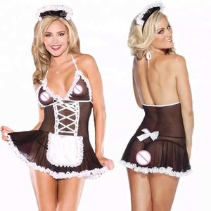 X131 personalizzato maturo trasparente Babydoll donna Lingerie pizzo <span class=keywords><strong>cameriera</strong></span> Costume <span class=keywords><strong>da</strong></span> notte Nighty <span class=keywords><strong>Sexy</strong></span> Wear erotico <span class=keywords><strong>cameriera</strong></span> <span class=keywords><strong>vestito</strong></span> Cosplay - Product Image 3
