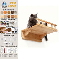 Perchoirs muraux écologiques en bois pour chats, meubles muraux avec caractéristiques amovibles et lavables pour chats d'intérieur, étagère d'escalade pour animaux de compagnie