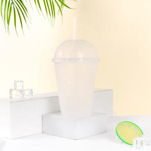 Vasos Reutilizables de Plástico Ecológico de 16 Onzas con Tapa de Domo y Pajitas para Viajes, Cumpleaños y Fiestas - Product Image 2