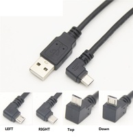 Kundenspezifisches 25cm USB 2.0 Datenverlängerungskabel mit PVC-Ummantelung und Geflecht für Computer-Kamera USB-Winkel-Schraubklemmenkabel