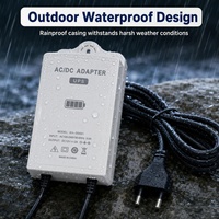 Adaptador de Corriente UPS de 12V 2A 24W para Exteriores, Resistente a la Lluvia, para Cámaras de Vigilancia