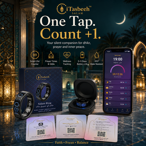 แหวนอัจฉริยะ iTasbeeh Salam สำหรับการสวดมนต์ พร้อมตัวนับดิจิทัล ซิกร คิบลา ฟินเดอร์ ตรวจวัดอัตราการเต้นของหัวใจ ตรวจจับการนอนหลับ มาตรฐานกันน้ำ IP67 แหวน iTasbeeh - Product Image 5