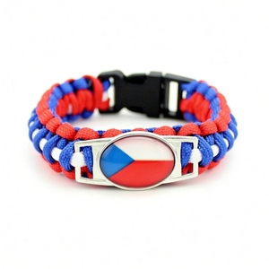 Bracelet en paracorde personnalisé avec le drapeau national d'<span class=keywords><strong>Islande</strong></span>, bracelet de survie tissé à la main pour le camping en plein air et souvenir de <span class=keywords><strong>voyage</strong></span> - Product Image 2
