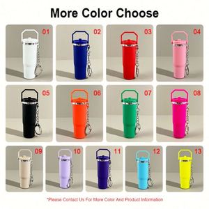 Hot Sell Plastic Lipstick Mini Bucket Portable Wallet Keychain Earphone Storage Bag <b>Key</b> <b>Ring</b> Mini Tumbler Keychain - Product Image 3