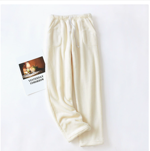Nuovi Pantaloni Pigiama in Flanella con Motivi Cartoon per <span class=keywords><strong>Uomo</strong></span> e Donna, Autunno/Inverno; Foderati in Pile Corallo per Maggiore Calore; Abbigliamento Casual a Tutta Lunghezza - Product Image 5