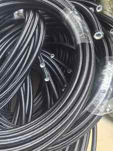 Selang kepang fleksibel baja tahan karat hitam pipa tabung logam <span class=keywords><strong>Ptfe</strong></span> karet sintetis untuk kawat baja Air untuk selang udara minyak bahan bakar - Product Image 2