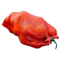 Sacs en filet tubulaire en plastique rouge clair pour l'emballage de 25 kg d'oignons et de 30 kg de pommes de terre