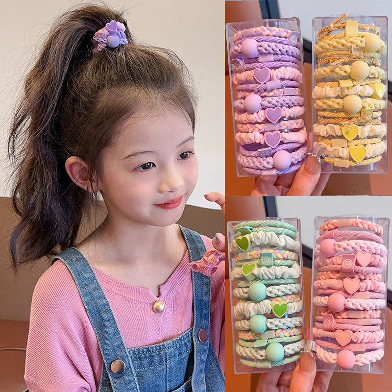 Children Cartoon Hair Ties Simple Colorful Rubber Bands High Quality ...