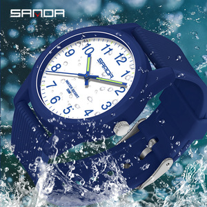 <span class=keywords><strong>Montre</strong></span> Sanda 6091 pour homme, 40 mm, bracelet en acrylique noir, boîtier en résine écologique, étanche, <span class=keywords><strong>montre</strong></span> <span class=keywords><strong>sport</strong></span> pour homme, étudiant, cadeau - Product Image 2