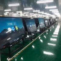 Panel interactivo Smart Bord con pantalla LCD de 75/85/98 pulgadas, pizarra digital inteligente interactiva para la enseñanza, todo en uno con pantalla táctil.