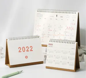 Print Custom Calendar Thick Paper Generic Top 10 Hot Desktop Planner 2024 New Year Table Organizer Tent Desk Calendar With Logo