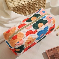 Sac de maquillage de voyage de grande capacité Royal Fair personnalisé fleurs colorées multifonctionnel lavage bruissement Portable fermeture à glissière
