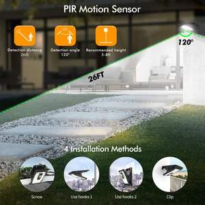 Clip sur lumières solaires Super lumineux extérieur Ip65 étanche Usb capteur mouvement sécurité applique murale pour clôture maison <span class=keywords><strong>Camping</strong></span> porte - Product Image 3