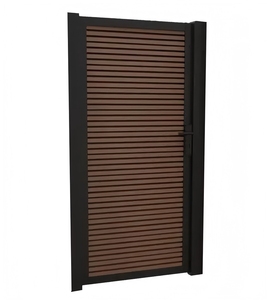 Panneaux de clôture et portail modernes en WPC co-extrudé avec poteaux en alliage d'aluminium, montage facile, écologiques, 3 pieds x 6 pieds - Product Image 1