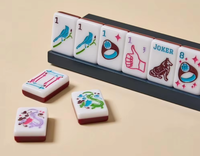 Ensemble de Mahjong Américain de Luxe Thème Texas A&M, Moderne, Portable, Tuiles Acryliques Personnalisables, Tapis de Mahjong en Option, Idéal pour les Journées de Jeu
