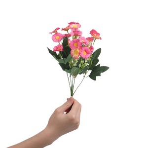 Bouquet de marguerites artificielles Dream Castle, fleurs en plastique et soie, blanc, rose, violet, jaune, rose rouge, décoration de mariage, décoration de la maison, photographie - Product Image 5
