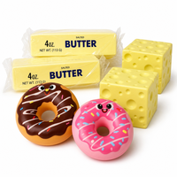 Aneka Kue Teh Sore, Stik Mentega, Donat, Desain Keju, Mainan Squishy Pu Slow Rising untuk Anak-anak