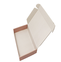 Boîte en carton ondulé pliable, écologique et recyclable, avec logo personnalisé, motif floral rose, pour cadeaux de mariage, d'anniversaire ou de fête