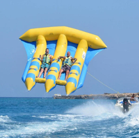 Material de PVC duradero, juguete acuático para muchas personas, bote Banana inflable
