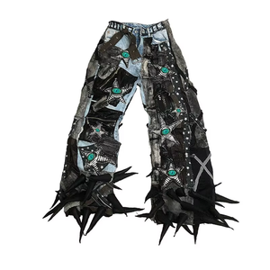 DiZNEW Plus Size Jeans Low Moq Custom Designer Streetwear 2025 Jeans di tendenza alla moda per giovani uomini - Product Image 4