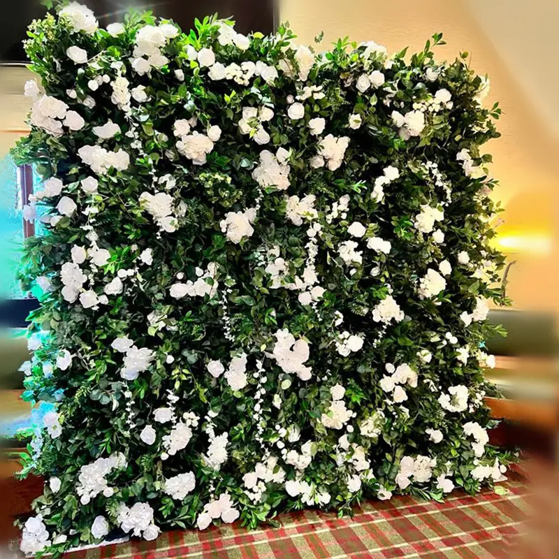 KCFW-210 Wedding Decoration Decorative Flowers Supplies Artificial Wholesale Panel Backdrop Green Flower Wall