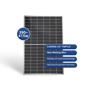 Wholesale Cheapest Transparent 395w 400w 405w 410w 415w MONO Crystalline Solar Panels Cell For Home Sale