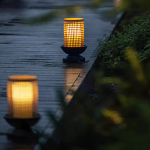 Lámpara de jardín LED de estilo japonés para exteriores, impermeable, para villa, patio, terraza, iluminación ambiental - Product Image 4
