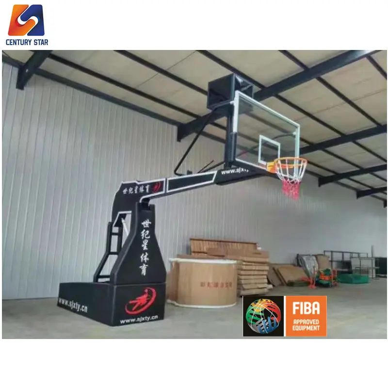Ayarlanabilir kutup FIBA basketbol potası & açık veya Backyards için 44 ''Backboard ile Set standı