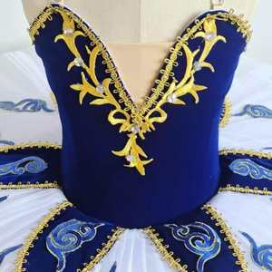 Tutú <span class=keywords><strong>de</strong></span> Ballet Profesional para Niñas, Azul y Rosa, Estilo Platter Pancake, Vestido <span class=keywords><strong>de</strong></span> Fiesta <span class=keywords><strong>de</strong></span> Bailarina, Disfraz <span class=keywords><strong>de</strong></span> Danza para Adultas, Mujeres, Niñas y Niños - Product Image 4