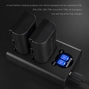KingMa 2 Pack LP-E6 LP-E6N batteria e Kit caricabatteria doppio LCD per Canon EOS 6D Mark II, 5D Mark II, 5D Mark III, 60D, 70D - Product Image 4
