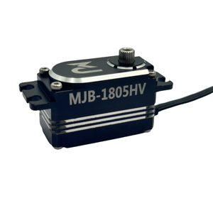 Servomoteurs RC numériques sans balais à profil bas Mjb-1805hv 8.4v, 18kg, engrenages en acier inoxydable, boîtier en aluminium, haute tension - Product Image 1