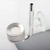 Difusor de CO2 para Peceras Betta, Carcasa Recubierta de Níquel Resistente a la Oxidación, Disco Cerámico Reemplazable, Diseño de Colgado sin Herramientas