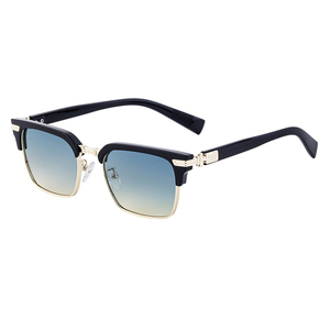 Lunettes <span class=keywords><strong>de</strong></span> soleil rétro pour hommes, monture en alliage, protection UV400, verres marron, transparents, rouges, bleus, gris, <span class=keywords><strong>de</strong></span> luxe, <span class=keywords><strong>de</strong></span> marque, avec logo personnalisé - Product Image 5