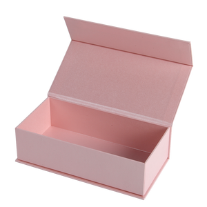Roze op maat gemaakte logo-boekvormige opvouwbare magnetische cadeaukartonnen doos met matte laminatie en embossing voor gezichtscrème, oogcrème en cadeaus. - Product Image 2
