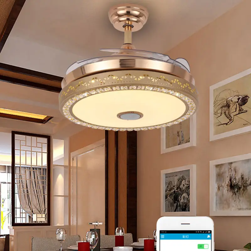 RGB 7808 Promotional Gift Modern Indoor Concise Style Ceiling fan light