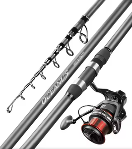 <span class=keywords><strong>Canne</strong></span> télescopique en carbone de 2,1 m/5,4 m pour la pêche à la truite en jetée, accessoire de pêche à la ligne de qualité supérieure - Product Image 1