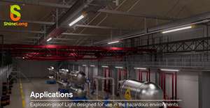 Tube lumineux LED antidéflagrant IP66, lumière linéaire avec fonction d'urgence, certificat ATEX, forme d'ampoule T8, NEMA 4, garantie 5 ans - Product Image 3