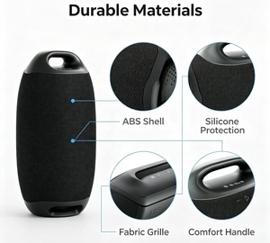 Haut-parleur portable XTRMM4 pour extérieur, subwoofer 30W, Bluetooth 5.3, interconnexion TWS, radio FM, carte TF, AUX, transmission de signal stable - Product Image 3