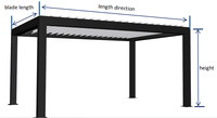 Pergola en aluminium avancée, résistante au vent et à la pluie, avec toit à lamelles rétractables, système intelligent et options de disposition personnalisées
