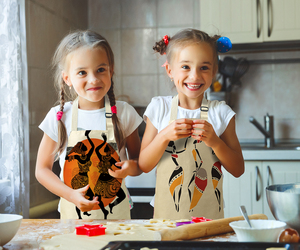 Dụng Cụ Vệ Sinh Gia Đình Tùy Chỉnh Cotton Lanh Tự Nhiên Salon Phụ Nữ Châu Phi In Tạp Dề - Product Image 5