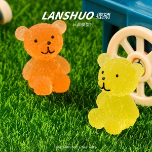 Figuras de Resina de Osos Brillantes en la Oscuridad, Estilo Arcoíris, para Manualidades, Decoración del Hogar, Joyería y Accesorios - Product Image 3