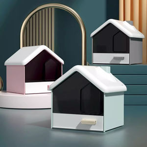 Toilette anti-éclaboussures élégante pour chat avec <span class=keywords><strong>bac</strong></span> <span class=keywords><strong>à</strong></span> <span class=keywords><strong>sable</strong></span> extra large entièrement fermé <span class=keywords><strong>Bac</strong></span> <span class=keywords><strong>à</strong></span> litière en <span class=keywords><strong>plastique</strong></span> épais - Product Image 4