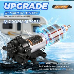 Hzhdven Fresh <b>Water</b> <b>Pump</b> 7GPM 70PSI 110V AC Self Priming Diaphragm <b>Pump</b> for Marine Use - Product Image 2