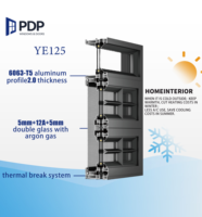 Toldo de aluminio arqueado para ventana de tolva PDP, pantalla de alta transparencia de estilo francés Vintage, rotura térmica para cortina de persiana Exterior