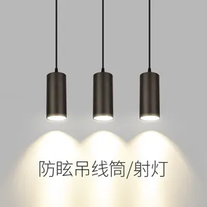 Lampu Gantung LED Dapat Diredupkan Tabung Panjang 5W 7W L500MM untuk Dekorasi Ruang Tamu Dapur Bar Pipa Silinder Lampu Gantung Droplight