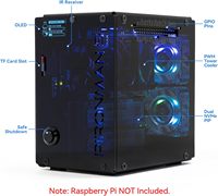 Boîtier PC Full Tower Pironman 5-MAX pour Raspberry Pi 5 Mini-ITX, support acrylique, accélérateur d'IA Hailo-8L, double ventilateurs RGB
