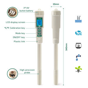 Medidor de pH Profesional 4 en 1 Resistente al Agua IP67 PH-3508L - Medidor de TDS/EC/Temperatura para Hidroponía, Acuarios y Agua Potable - Product Image 3