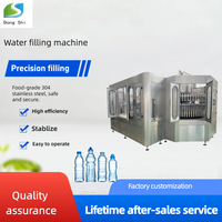 Machine à eau potable automatique 3-en-1 à 18 têtes en acier inoxydable, haute productivité, système de lavage de bouteilles en verre 200ml/500ml